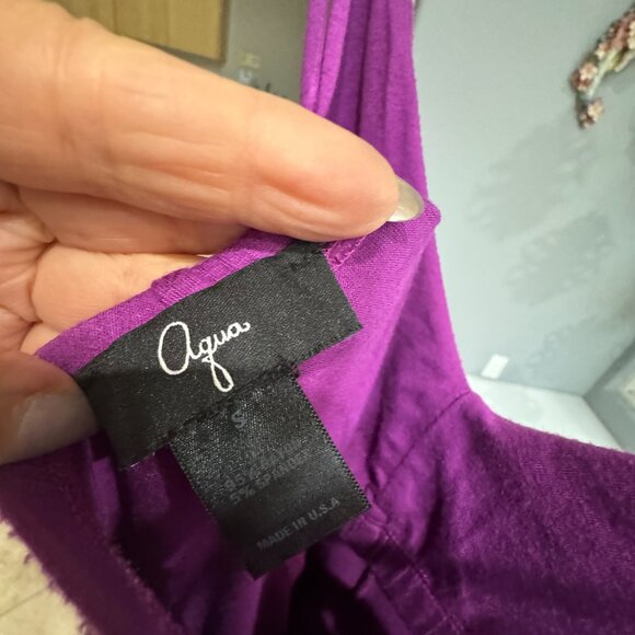 Aqua Lipstick Magenta Asymmetrical Flowy Maxi Midi Dress - Picture 7 of 11